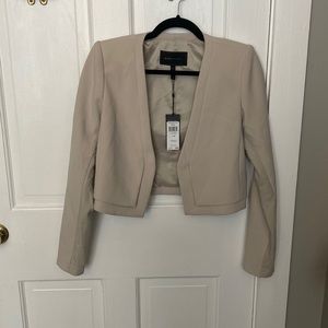 BCBG cream cropped blazer - NWT XS